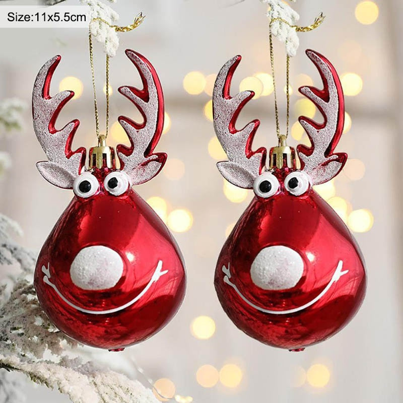 2 Elk Christmas ball ornaments Christmas tree