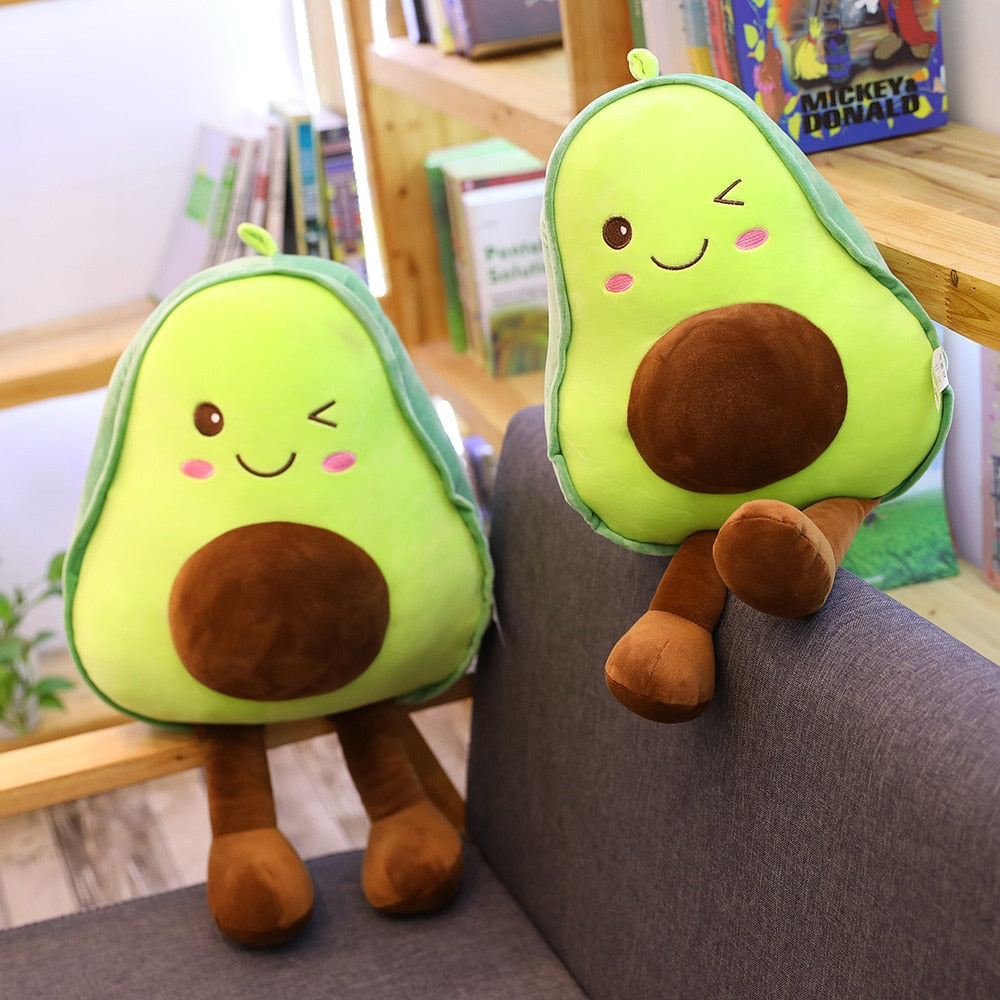 3D stuffed avocado toy