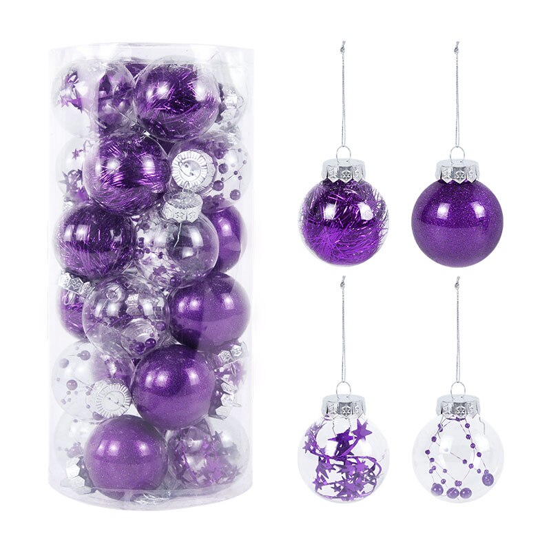 24pcs 6cm Christmas Balls Xmas Tree Christmas Decorations