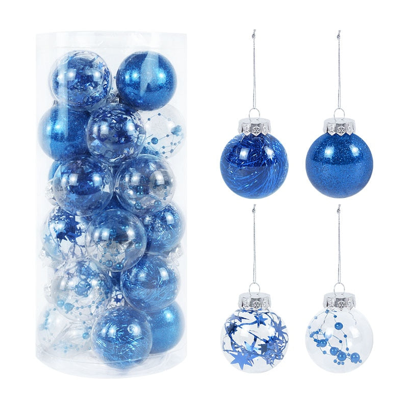 24pcs 6cm Christmas Balls Xmas Tree Christmas Decorations