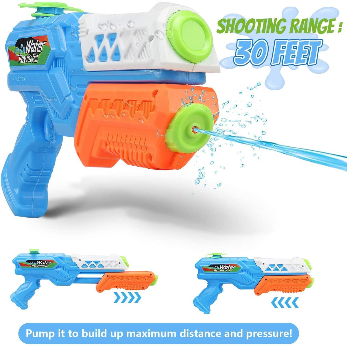 2 Sets of Super Blaster Water Guns Children