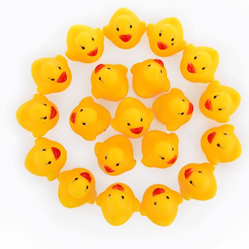 12pcs Cute Mini Yellow  Bath Toy