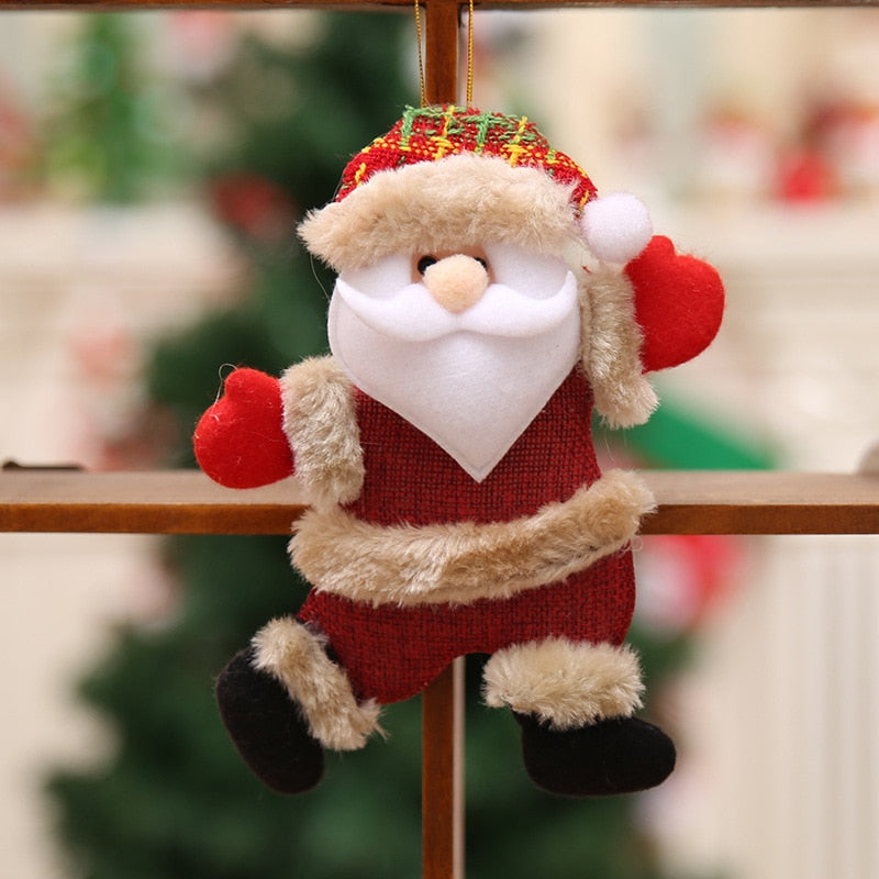 Santa Claus snowman tree dolls