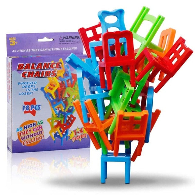 New 18pcs Mini Chair Balance Blocks Toy