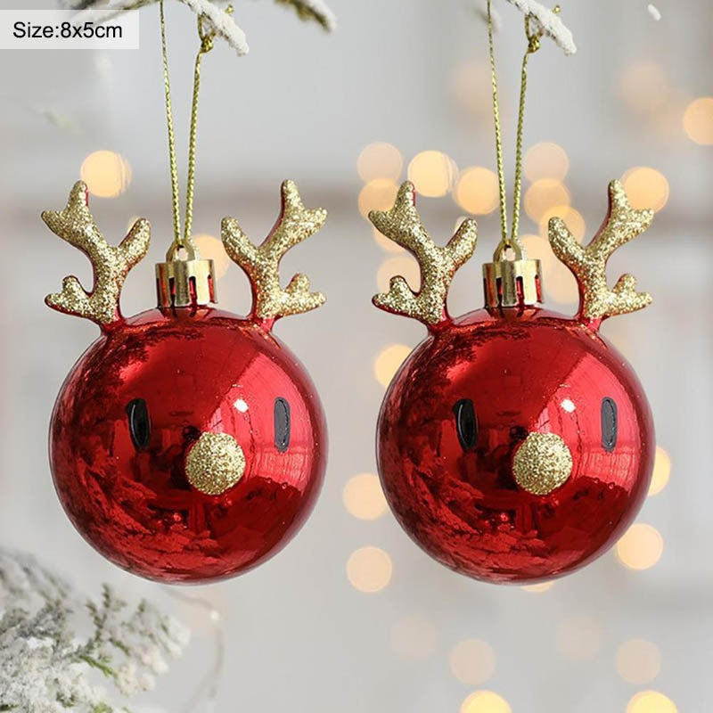 2 Elk Christmas ball ornaments Christmas tree