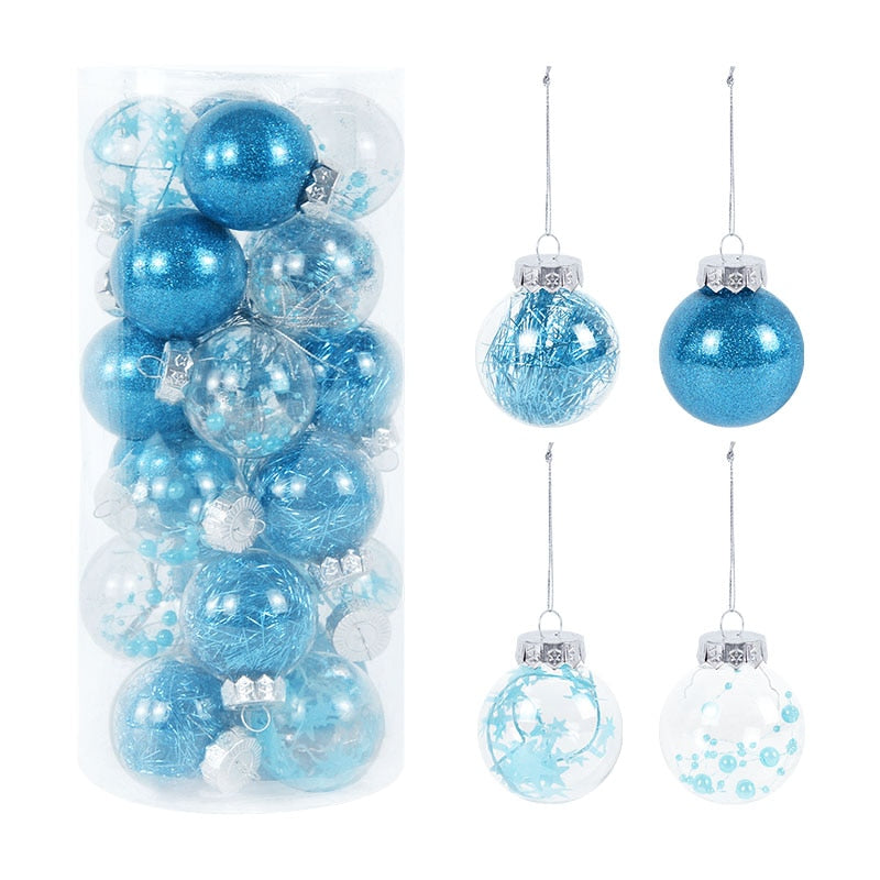 24pcs 6cm Christmas Balls Xmas Tree Christmas Decorations