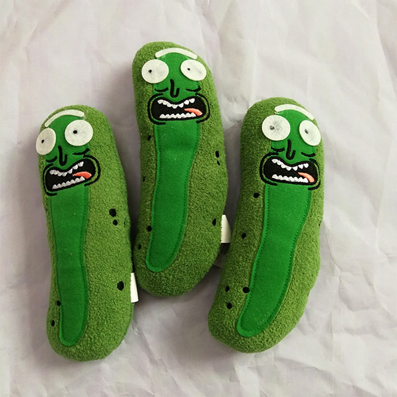 1PC Cute Pickle Rick 20cm Plush Stuffed Doll Funny Soft