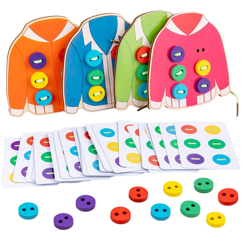 Montessori Busy board Educational Toys Clothes