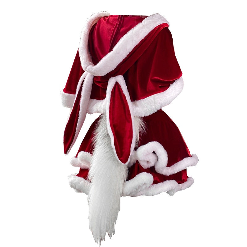 2022 Christmas Santa Claus Hooded Shawl Cloak Costume