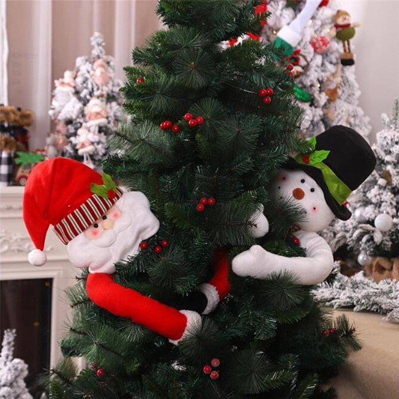 Hugging tree doll Santa Claus Snowman Christmas tree