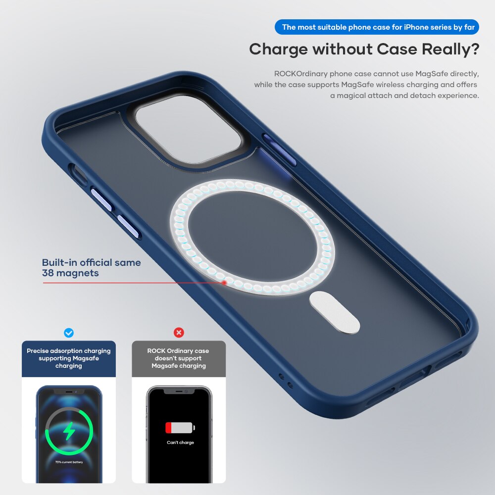 ROCK Magnetic Case For iPhone 12 Pro  and For iPhone 12