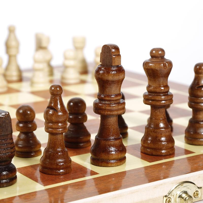Exquisite wooden folding chess set
