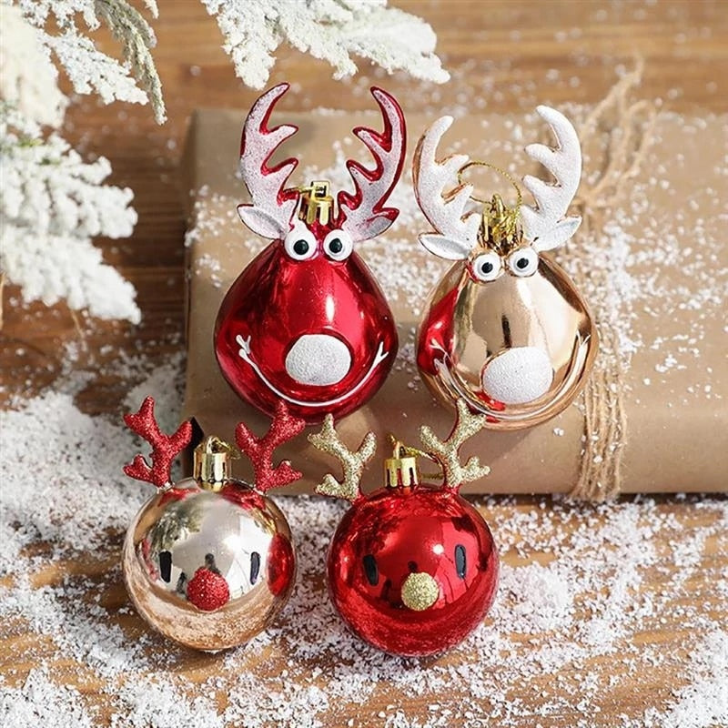 2 Elk Christmas ball ornaments Christmas tree