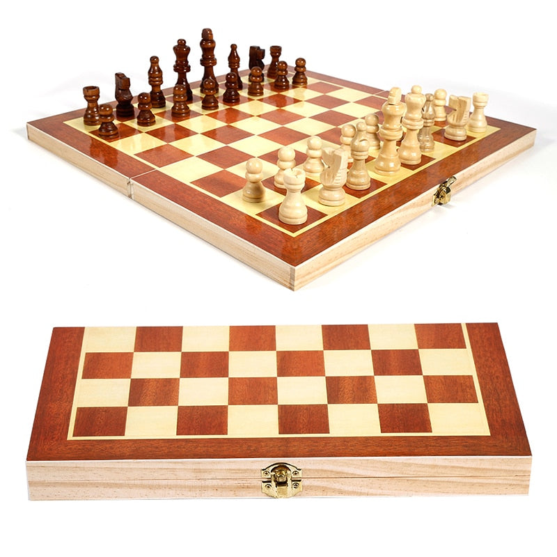 Exquisite wooden folding chess set