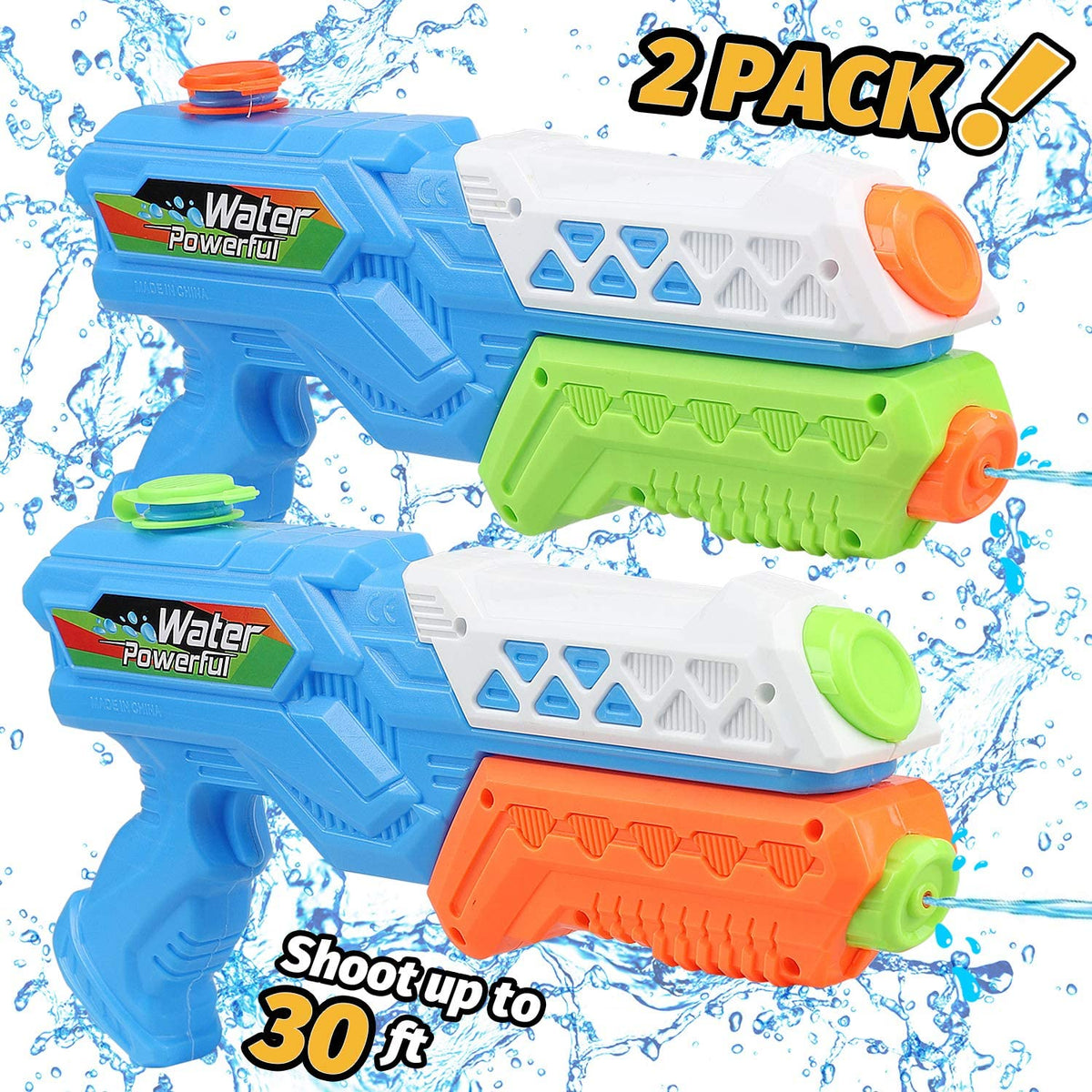 2 Sets of Super Blaster Water Guns Children