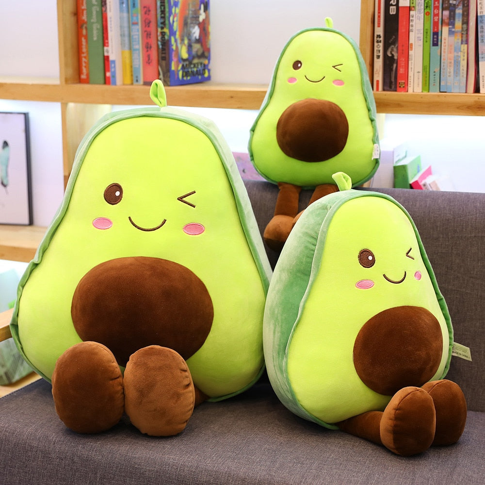 3D stuffed avocado toy