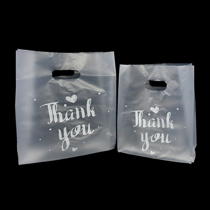 50pcs Thank You Plastic Bags