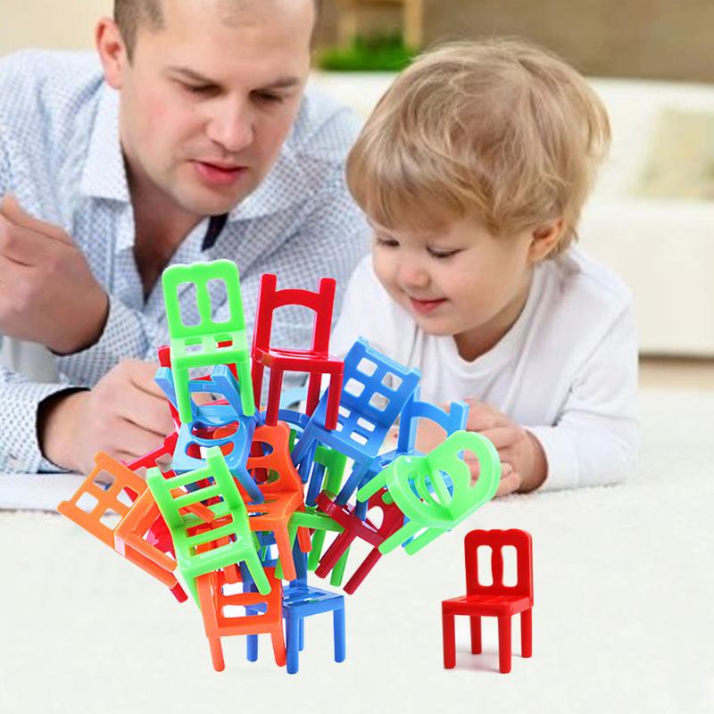 New 18pcs Mini Chair Balance Blocks Toy