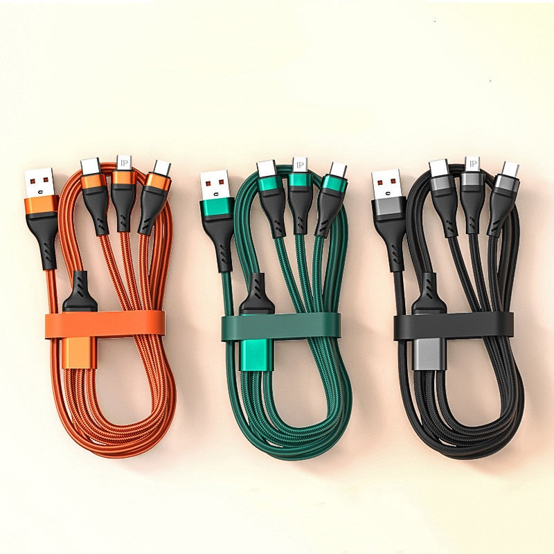 6A 3-in-1 charging cable USB Quick charger