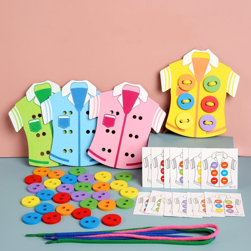 Montessori Busy board Educational Toys Clothes