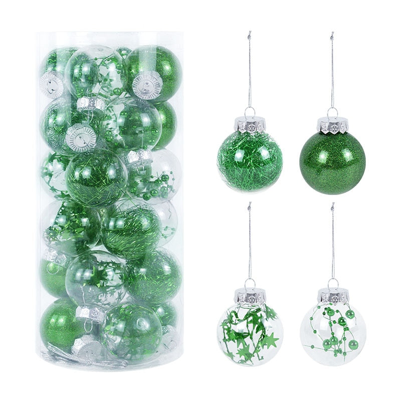 24pcs 6cm Christmas Balls Xmas Tree Christmas Decorations