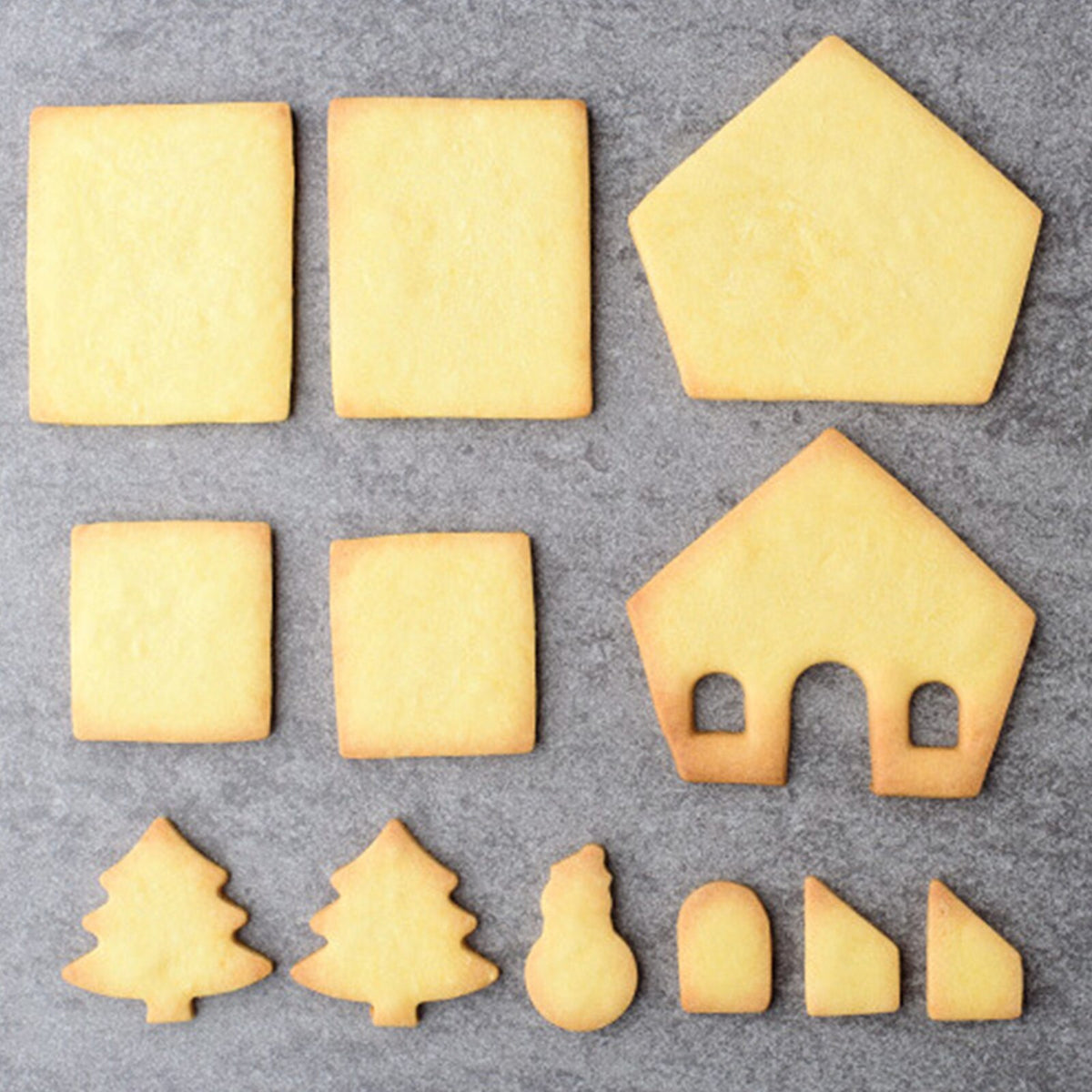 8Pcs Plastic Cookie Cutter  Christmas Gingerbread House