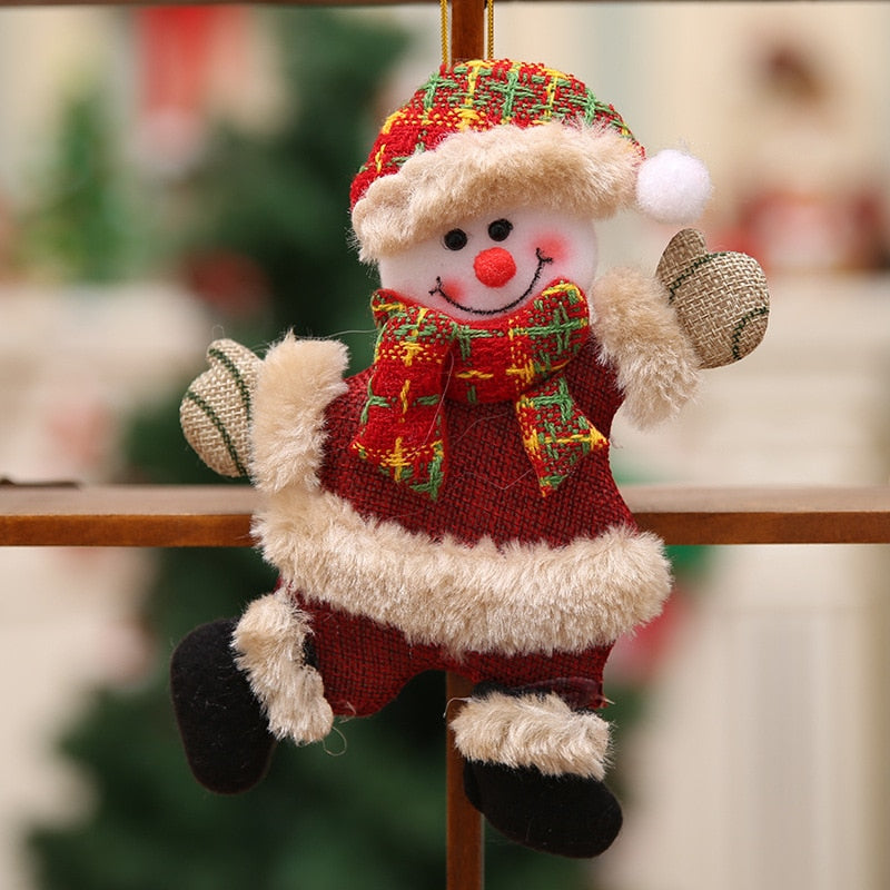 Santa Claus snowman tree dolls