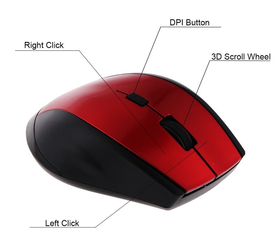 2.4Ghz Wireless Mouse Gamer for Computer PC