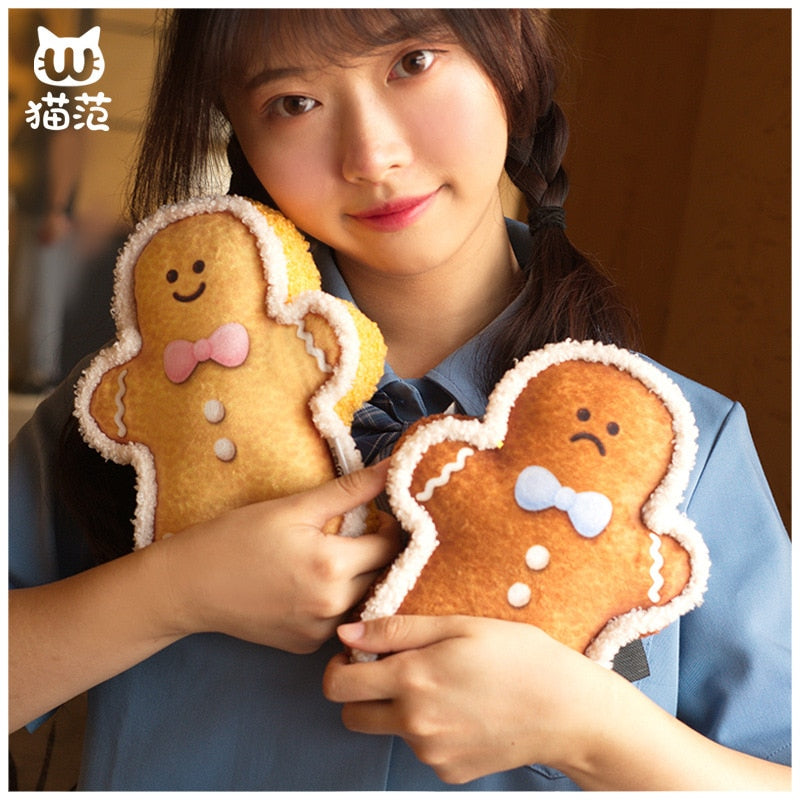 Gingerbread man Fan happy pillow cushion