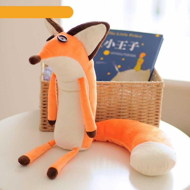 Cartoon little prince and fox stuffed doll