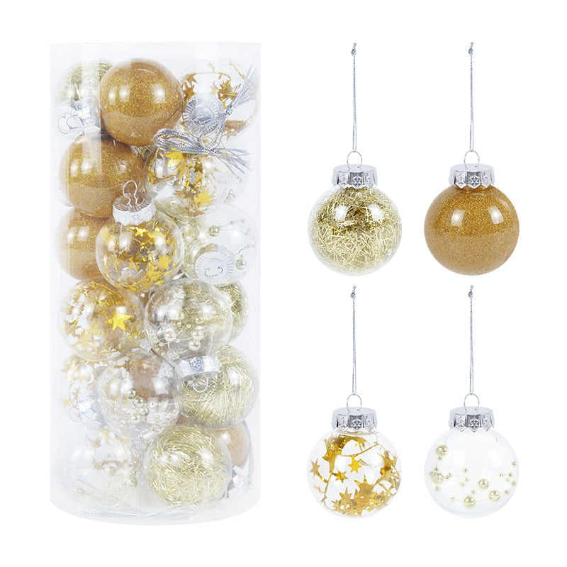 24pcs 6cm Christmas Balls Xmas Tree Christmas Decorations