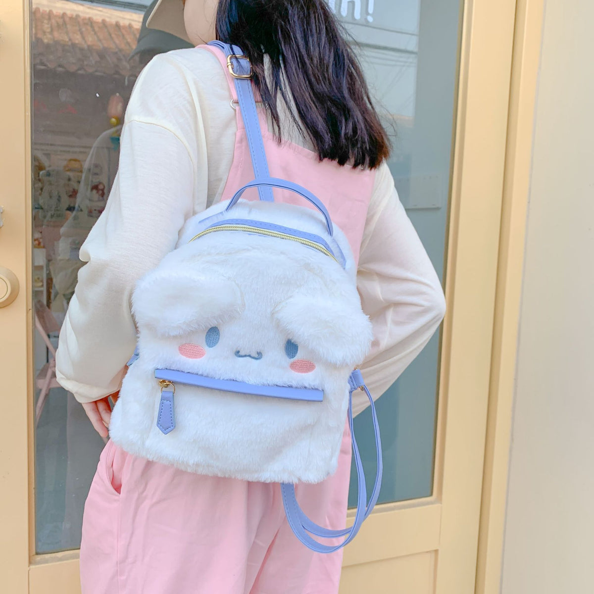 Anime stuffed animal backpack girl