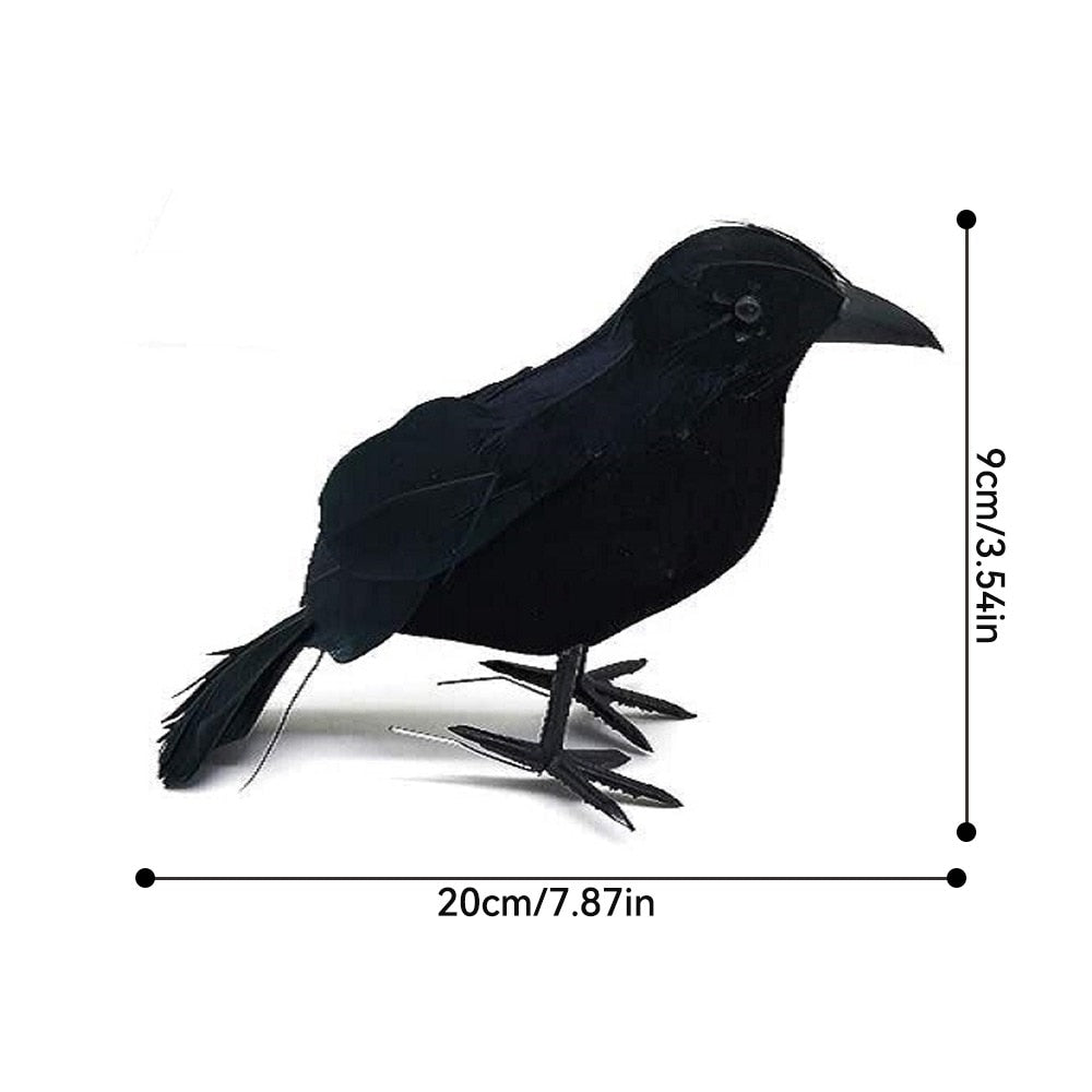 Halloween Artificial Crow Black Bird Raven Horror