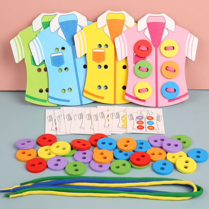 Montessori Busy board Educational Toys Clothes