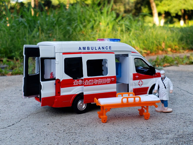 1:34 FORD Transit Alloy Ambulance Vehicles Car Model