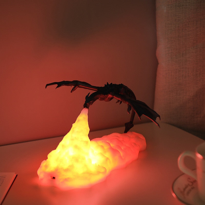 3D Print Dragon Lamp Bedroom Night Light