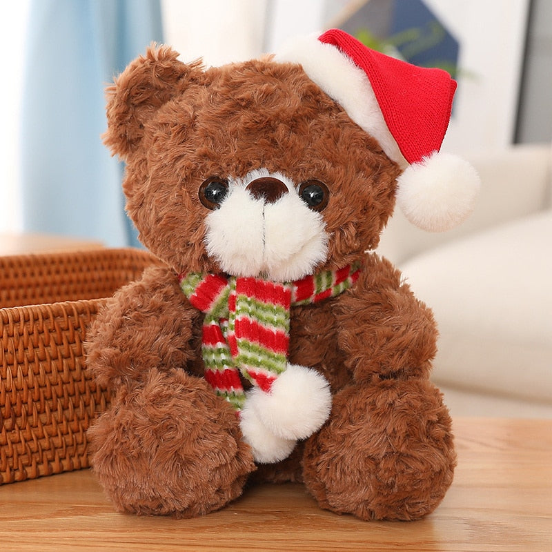 Santa hat teddy bear stuffed toy