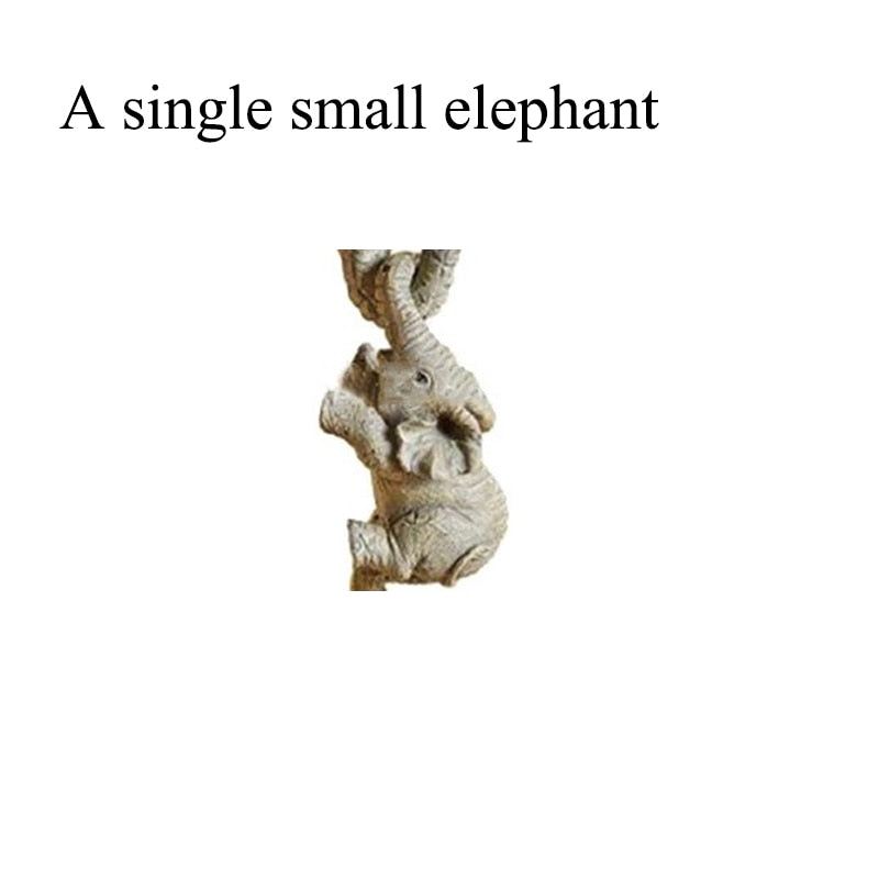 Elephant Holding Baby Elephant Resin Crafts Figurines