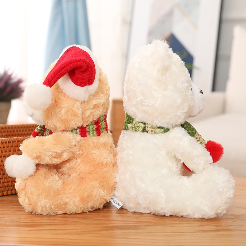 Santa hat teddy bear stuffed toy