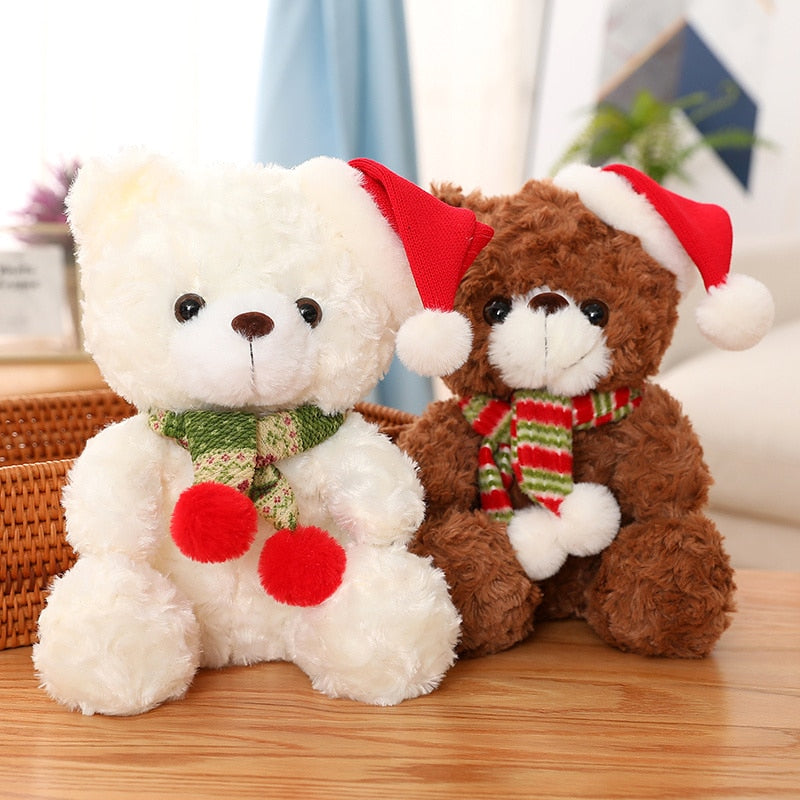 Santa hat teddy bear stuffed toy