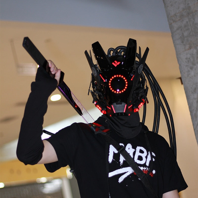 Pipe dreadlocks Cyberpunk Mask Cosplay Mask