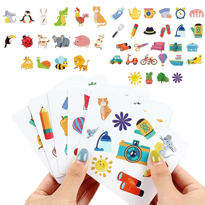 Child memory matching card animal cognition board