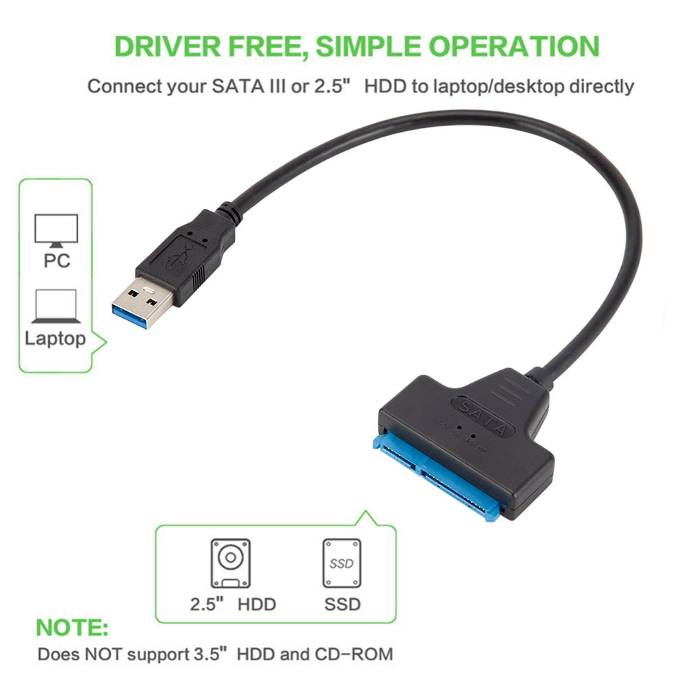 USB 3.0 2.0 SATA 3 Cable Sata To USB 3.0