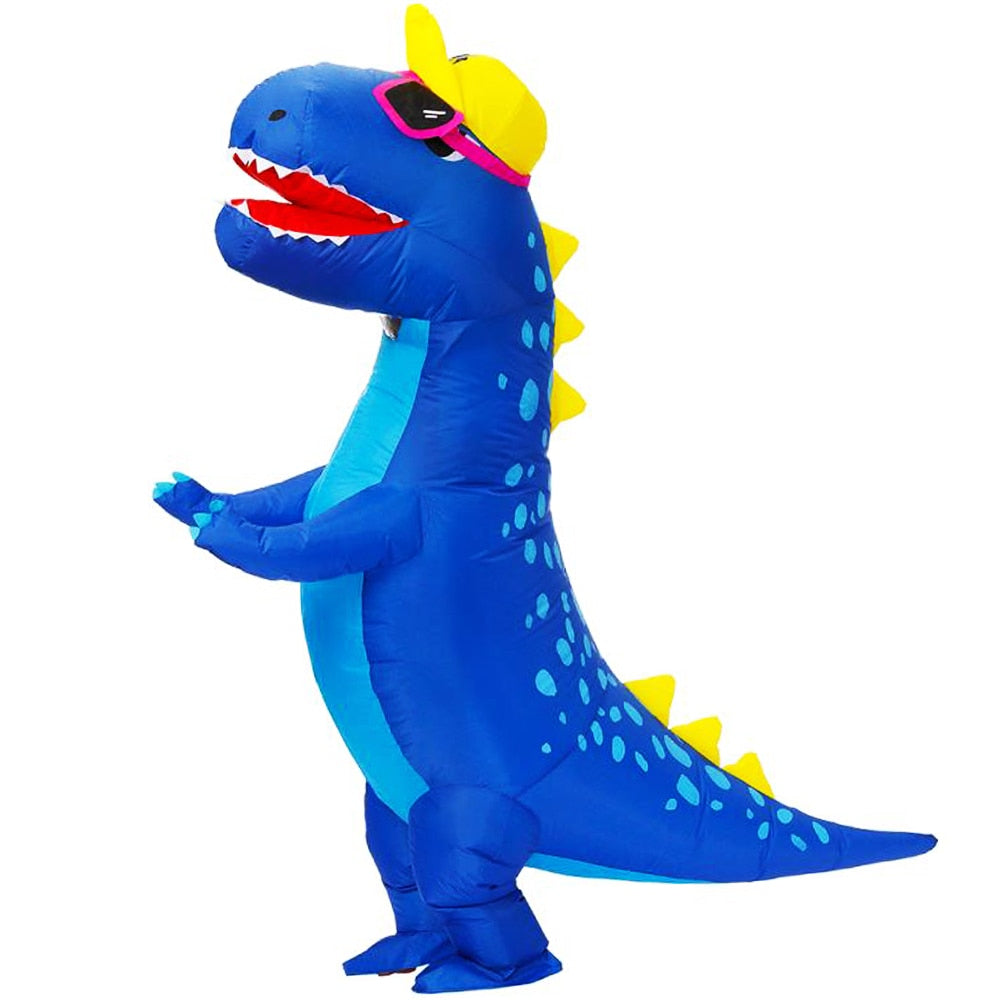 Blue T-Rex Inflatable Dinosaur Costume Cartoon