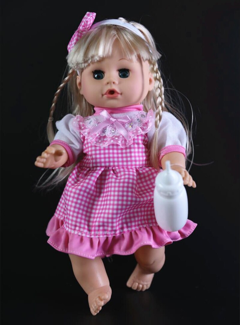 32cm Blinking Feeding Drinking water pee a doll Soft