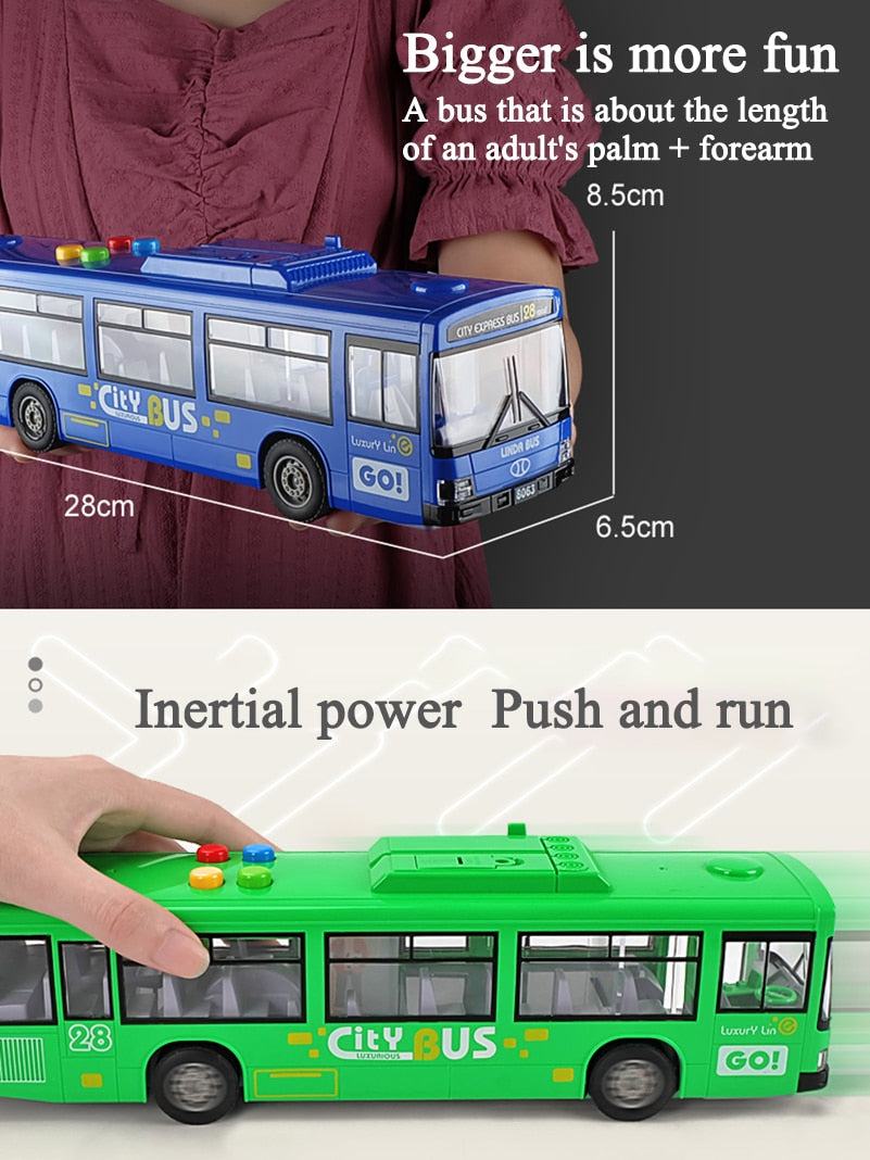 Model bus with crash proof