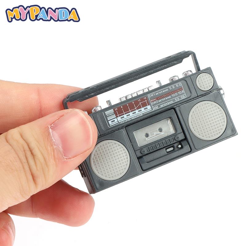 Doll house mini radio model recorder player toy