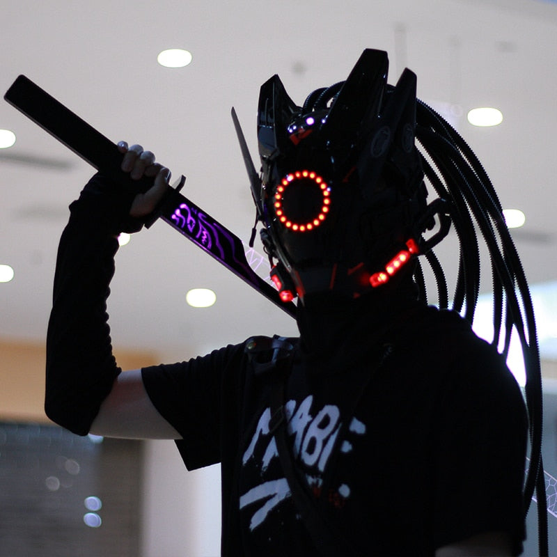 Pipe dreadlocks Cyberpunk Mask Cosplay Mask