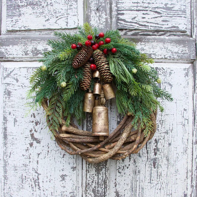 Farmhouse Christmas Wreath New Year Gift