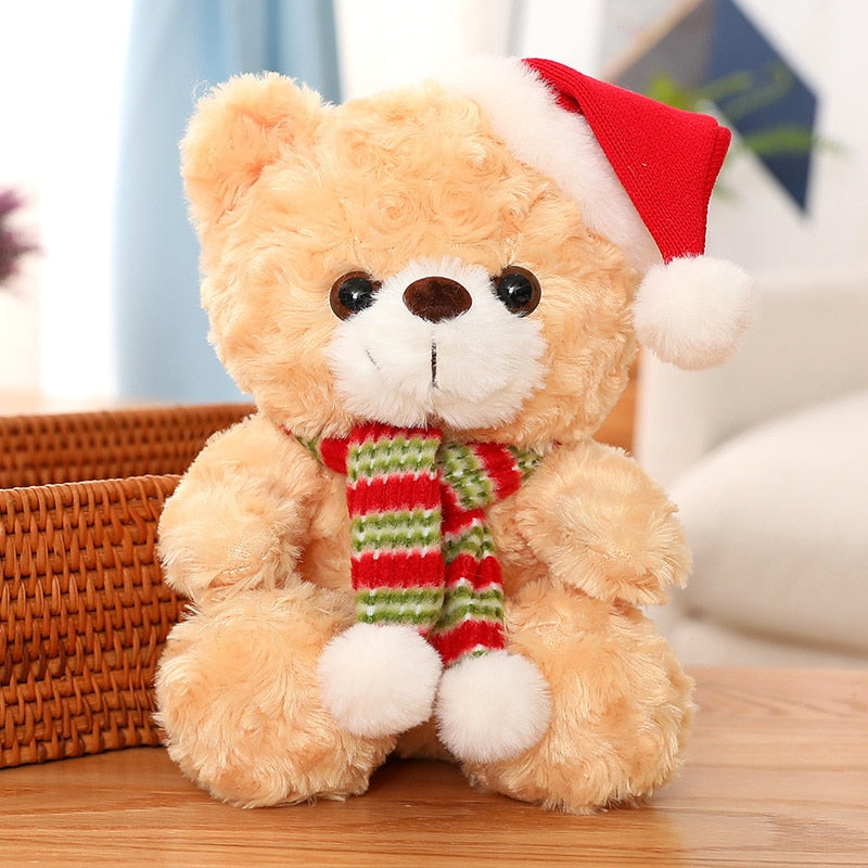 Santa hat teddy bear stuffed toy